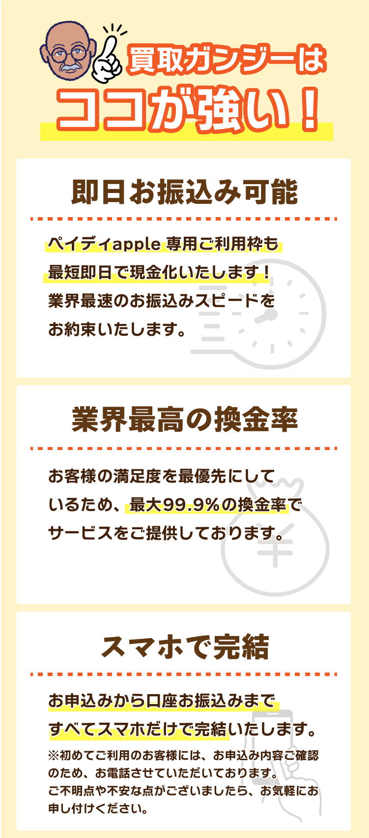 買取ガンジーはここが強い